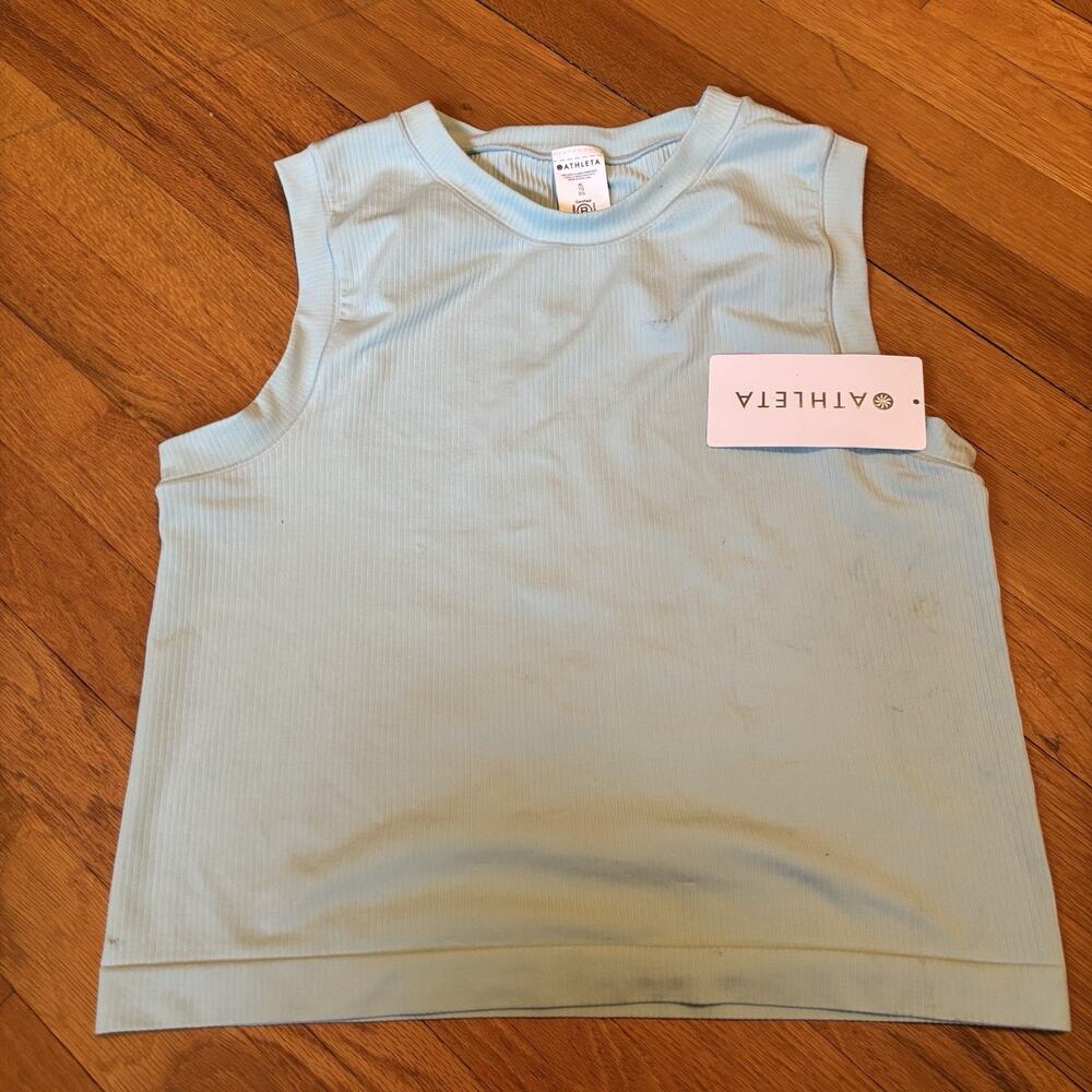 NWT ATLETHA Renew Seamless Muscle Tank XL Light Green Cami Top New Imperfect Run